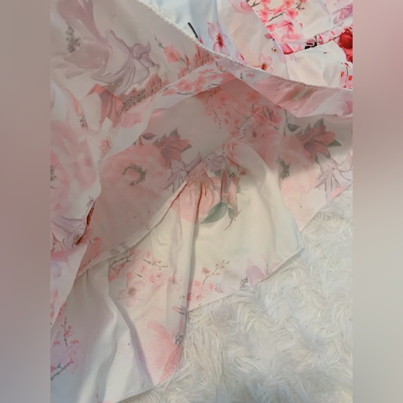 NEW Parisian Pink Floral Cherry Blossom Mini Dress - Picture 5 of 11